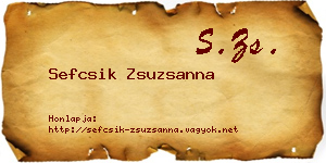 Sefcsik Zsuzsanna névjegykártya